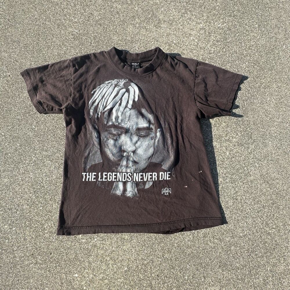 Wali Xxxtentaction T-Shirt Legends Never Die Mens Small Made in USA Y2K Brown